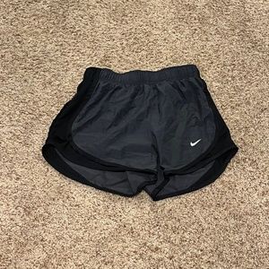 Woman’s black/grey nike running shorts